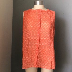 Ann Taylor Loft Sleeveless Orange Top Medium NWT